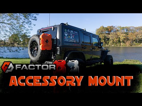GP Factor Jeep JK HD Hinge Accessory Mount - Rotopax & Maxtrax