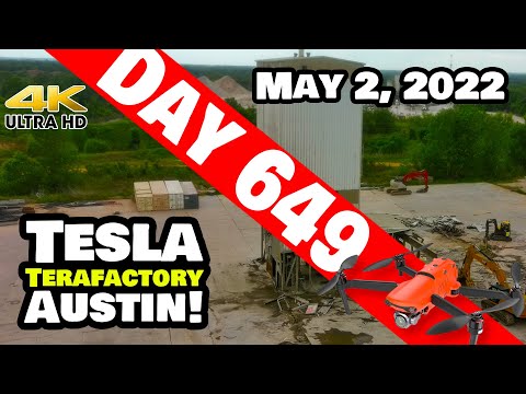 DEMOLITION PART 2 OF 3 AT GIGA TEXAS! - Tesla Gigafactory Austin 4K  Day 649 - 5/2/22 - Tesla Texas