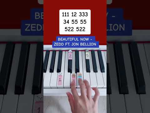 Beautiful Now - Zedd ft. Jon Bellion (Piano Tutorial) #beautifulnow #zedd #easypianotutorial