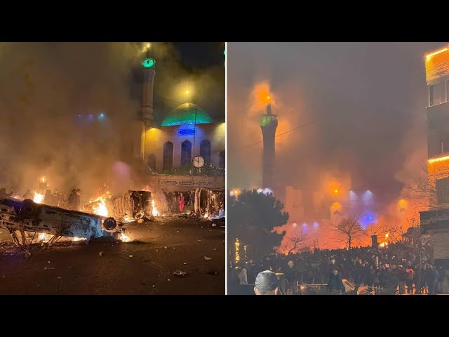 En Irán manifestantes incendian mezquitas y edificios públicos