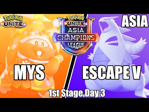 MYS vs ESCAPE V - Asia Champions League SEA 1st Stage Day 3 - Pokemon Unite Tournament