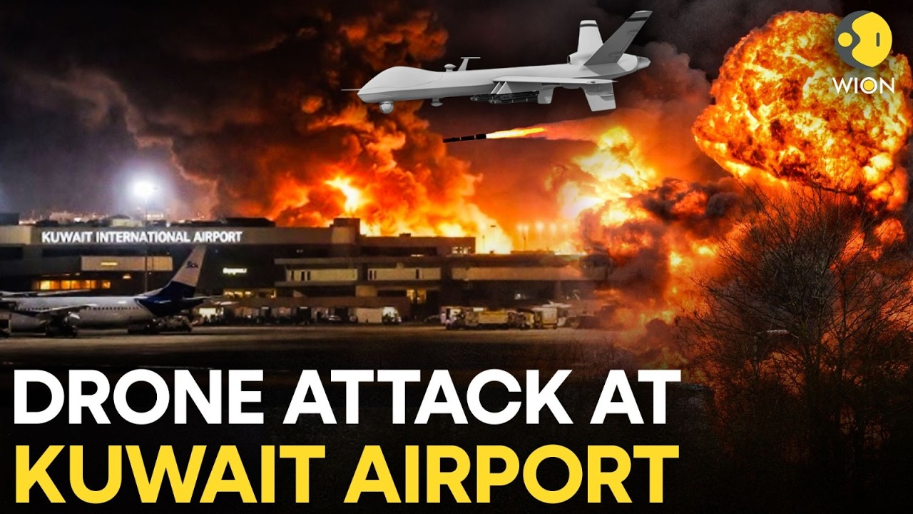 Iran Strikes Kuwait LIVE : Drone Attack Targets Kuwait Airport, Fuel Tanks Burst Into Flames | WION