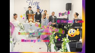 #Mom&DadWeddingPart4 #ScriptureReadings #MemoryVerses #OPerfectLoveHymn #RejoiceInTheLordAlways 👦👧😍💖