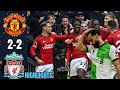 Manchester United vs Liverpool 2-2 Highlights. MoSalah, Fernandez, Mainoo and Diaz Goals