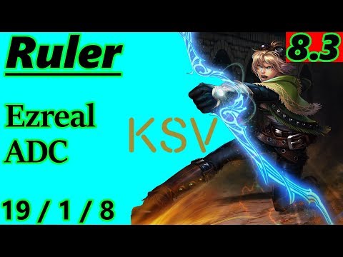 Ruler as Ezreal ADC - S8 Patch 8.3 - Korean Challenger - Full Gameplay