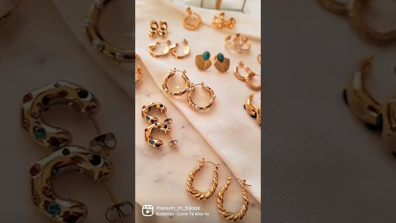 Boucles d'oreilles en acier inoxydable.