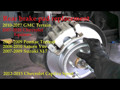 Rear brake pad replacement 2012 GMC Terrain. How to change rear pads
