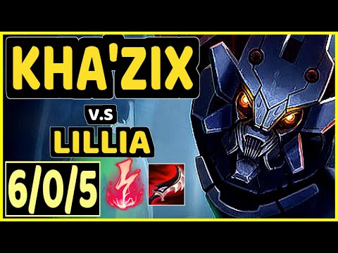 ALBETRAYBER (KHA'ZIX) vs LILLIA - 6/0/5 KDA JUNGLE GAMEPLAY - EUW Ranked DIAMOND