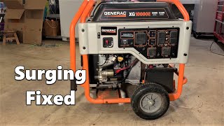 Generac XG10000e Not Starting / Surging - Carburetor and Governor Issues Fixed