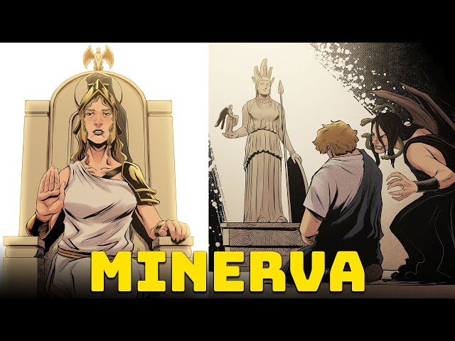 Vídeo relacionado con Figura de escultura Athena Minerva Diosa romana griega Escudo Medusa