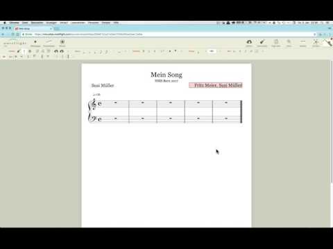 Noteflight Lektion 3 - Layout: Titel, Komponist setzen, Datei speichern