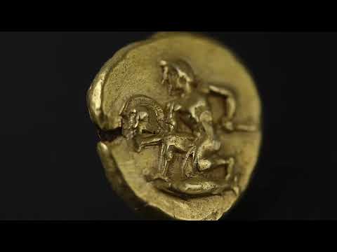 Myzja, Stater, 500-450 BC, Cyzicus, Wyjątkowo rzadkie, Elektrum, NGC
