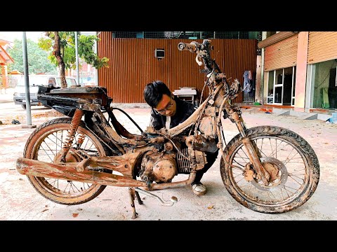Restoration motorcycle UNDERBONE from the 90s old broken | Restore Engine motorbike broken