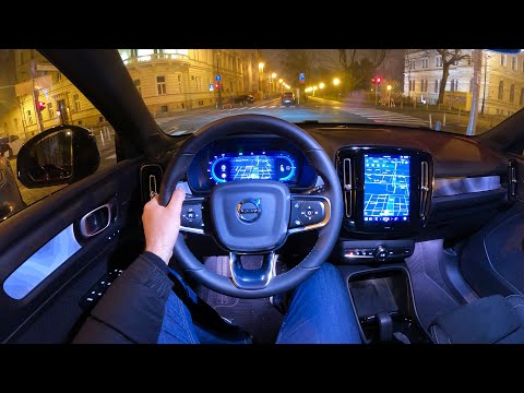 New VOLVO XC40 (2023) FACELIFT - night POV test drive & FULL REVIEW (Recharge Twin)