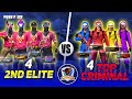 😱Oh My God!!😱 This Match Possible!|4 Second Elite Vs  4 Top Criminal |70+ Players|Clash Squad MAtch
