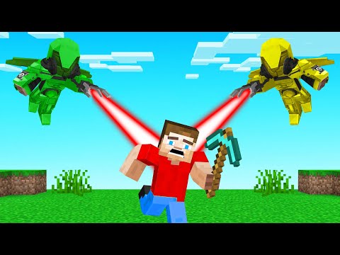 HUNTERS vs SPEEDRUNNER With POWER SUITS! (Minecraft)