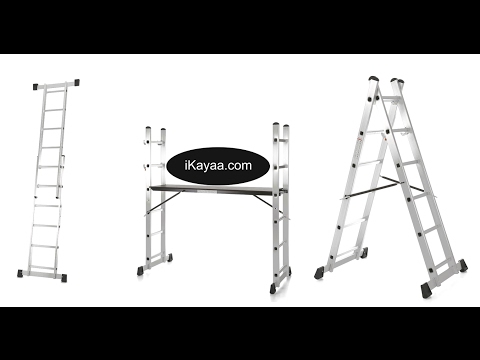 iKayaa 4 in 1 DIY Multi Purpose Step Ladder Scaffold
