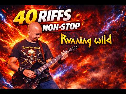RUNNING WILD - 40 Most iconic riffs Guitar in a row / heavy metal tribute