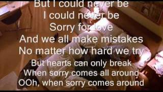 Sorry For Love Lyrics -Celine dion.