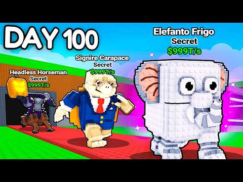 I Spent 100 Days In Steal A Brainrot!