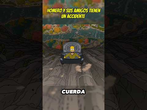 Homero y sus amigos tienen un accidente #lossimpson Bart lisa Marge