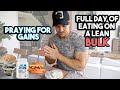 FULL DAY OF EATING ON A LEAN BULK | SHOULDERS, TRICEPS & HAMSTRINGS WORKOUT
