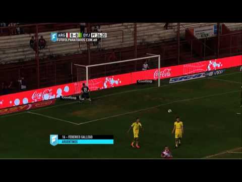 Gol de Gallego. Argentinos 1 - Defensa 0. Fecha 3. Primera División 2015. FPT.