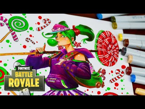 Drawing Fortnite Battle Royale - Zoey - New Skin Season 4 - How to Draw Fortnite Character Video