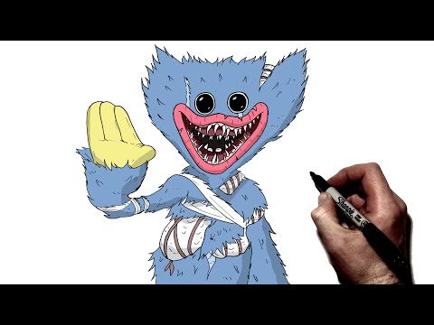 How To Draw Damaged Huggy Wuggy | Step By Step | Poppy Playtime 4