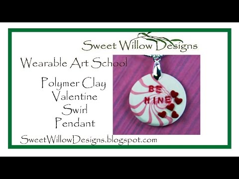 Polymer Clay Tutorial Valentine Swirl Pendant