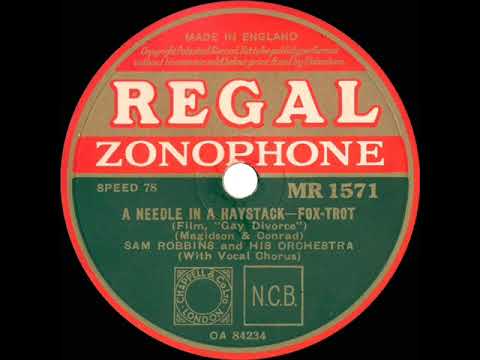 1934 Sam Robbins - A Needle In A Haystack (Sam Robbins, vocal)