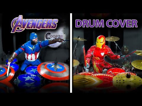 AVENGERS THEME DRUM COVER by Iron Man & Captain America!