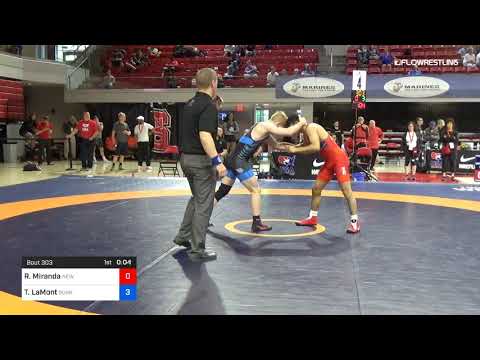 60 Kg Rr Rnd 1 Randon Miranda New York Athletic Club Vs Taylor LaMont Sunkist Kids Wrestling Club