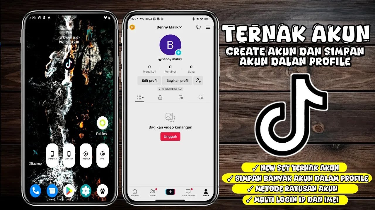 Set TB Ternak Akun Tiktok Multi Profile Simpan Banyak Akun Dalam Profile TB