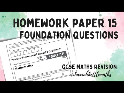 Half Past Paper - Week 15 - Foundation (Calculator) Edexcel GCSE Maths - Maths Revision