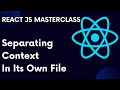 ReactJS Tutorial 76 Separating Context Into Its Own File In React