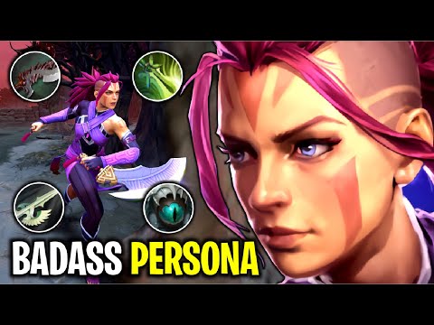 BADASS PERSONA 1ST GAMEPLAY FEMALE ANTI MAGE TOP IMMORTAL RANK 7.27 | Dota 2