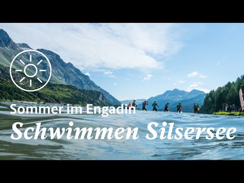 Sommer im Engadin -  Schwimmen im Silsersee