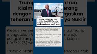 Trump Ancam Iran: AS Bisa Akhiri Perang dengan Cepat, Tegaskan Teheran Tak Akan Punya Nuklir