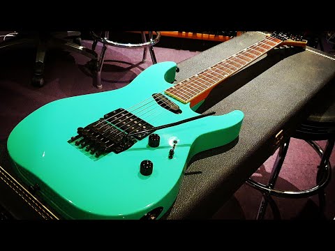 1989 ESP The Mirage Delux Seafoam Green Guitar Sinclair Tremolo - Up Close Video Review
