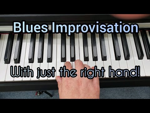 Beginners Blues Piano Lesson - Improvise With Just The Right Hand!