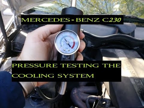 Diagnosing a coolant leak Mercedes C230 pressure test