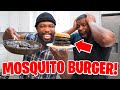 Catch Cook Eating The Worlds Most DANGEROUS BURGER Mosqitoe Burger