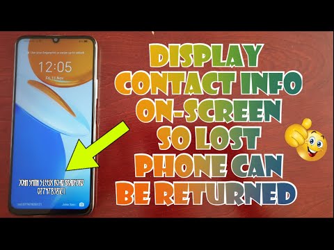 Honor X7 Lockscreen Signature|ADD Contact Info to screen so the lost phone can be returned to you