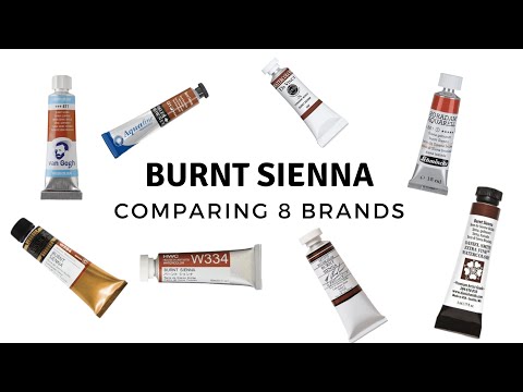 Burnt Sienna Watercolor Brand Comparison | 8 Brands Tested