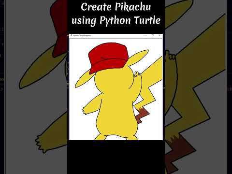 Pikachu In Python How To Create Pikachu In Python Turtle Shorts Python