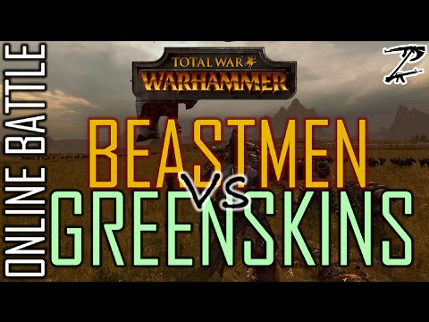 BEASTMEN vs GREENSKINS! 1v1 Online Battle Total War: Warhammer