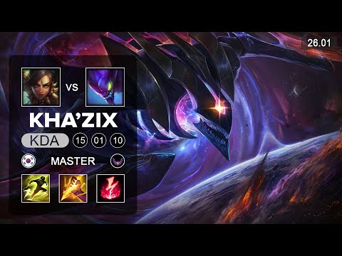 Kha'Zix vs Nidalee Jungle - KR Master - Patch 26.01 Season 16