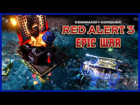 Red Alert 3 Epic War Mod | Burnt-Out Paradise | (2 vs 2 vs 2)
