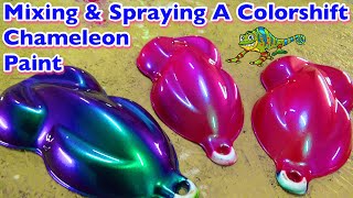 How To Mix And Spray A Colorshift Chameleon Pearl Paint Job - FLIP FLO